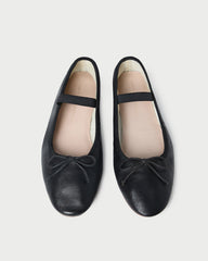 Loeffler Randall Women | Leonie Black Leather Ballet Flat