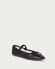 Loeffler Randall Women | Leonie Black Leather Ballet Flat