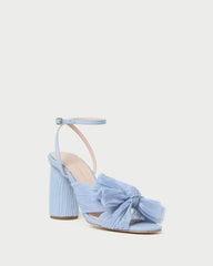 Loeffler Randall Women | Camellia Blue Pleated Bow Heel