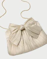 Rayne Platinum Bow Clutch | Women Loeffler Randall