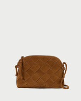 Loeffler Randall Women | Mallory Cacao Woven Suede Crossbody