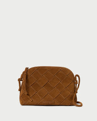 Loeffler Randall Women | Mallory Cacao Woven Suede Crossbody