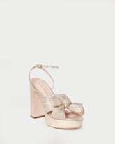 Natalia Platinum Platform Bow Heel | Women Loeffler Randall