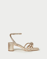 Mikel Champagne Bow Mid-Heel Sandal | Loeffler Randall Women