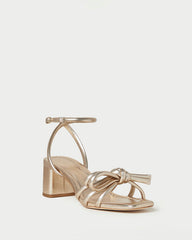 Mikel Champagne Bow Mid-Heel Sandal | Loeffler Randall Women
