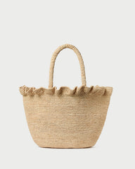 Loeffler Randall Women | Cyrus Natural Ruffled Woven Tote