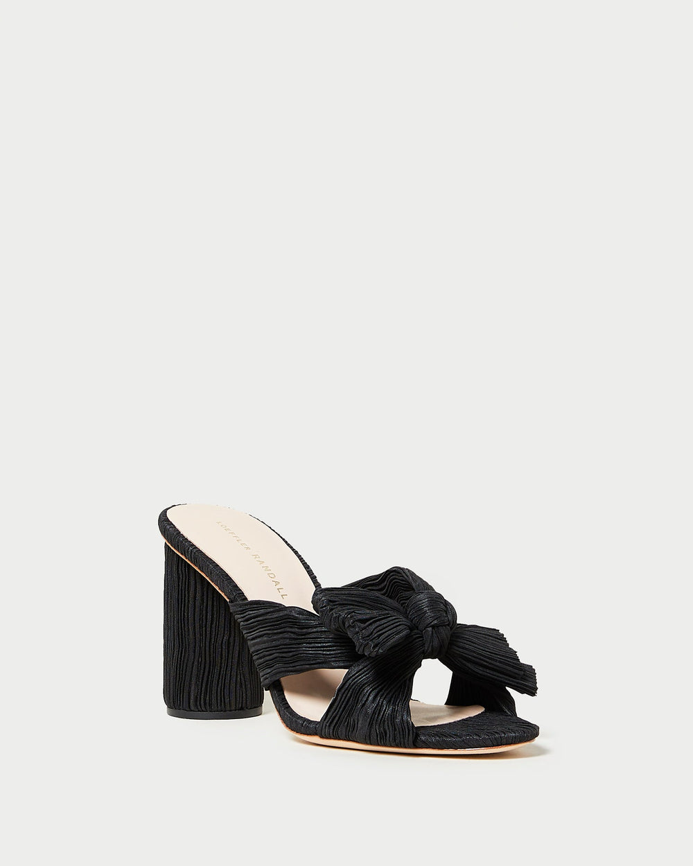 Loeffler Randall Women | Penny Black Pleated Bow Heel
