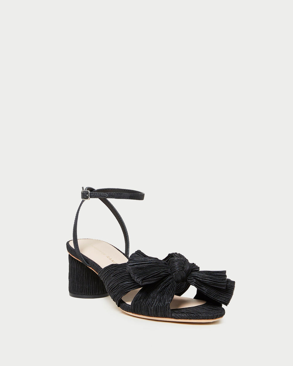 Dahlia Black Pleated Bow Heel | Women Loeffler Randall