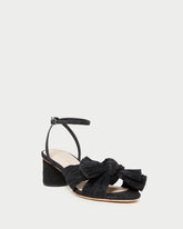 Dahlia Black Pleated Bow Heel | Women Loeffler Randall