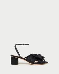 Dahlia Black Pleated Bow Heel | Women Loeffler Randall