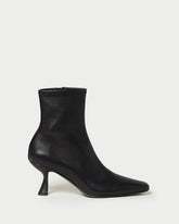 Thandy Black Leather Curved Heel Bootie | Loeffler Randall Women
