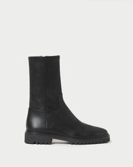 Danny Black Leather Lug Boot | Women Loeffler Randall