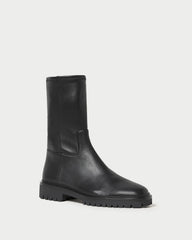 Danny Black Leather Lug Boot | Women Loeffler Randall