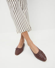 Landry Chocolate Woven Ballet Flat | Loeffler Randall Women
