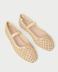 Loeffler Randall Women | Leonie Natural Crochet Ballet Flat