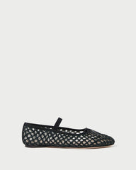 Leonie Black Crochet Ballet Flat | Women Loeffler Randall