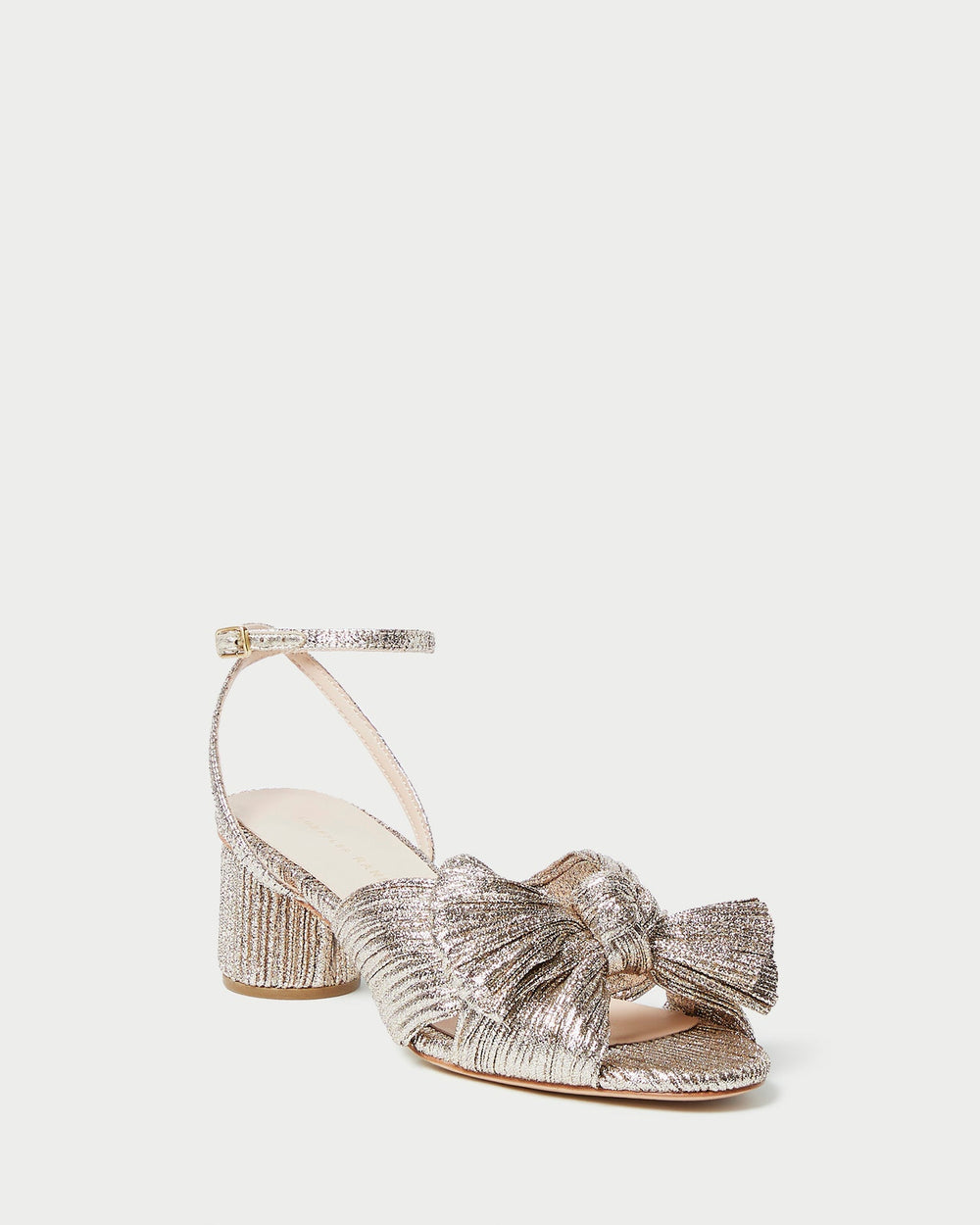 Loeffler Randall Women | Dahlia Champagne Pleated Bow Heel