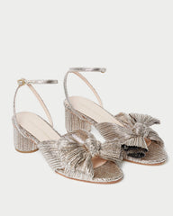 Loeffler Randall Women | Dahlia Champagne Pleated Bow Heel
