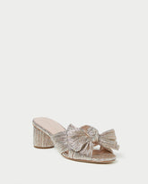 Emilia Champagne Pleated Bow Heel | Women Loeffler Randall