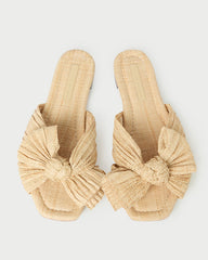 Loeffler Randall Women | Daphne Natural Bow Slide Sandal