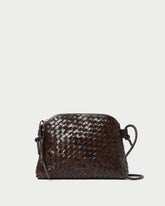 Loeffler Randall Women | Mallory Chocolate Woven Leather Crossbody