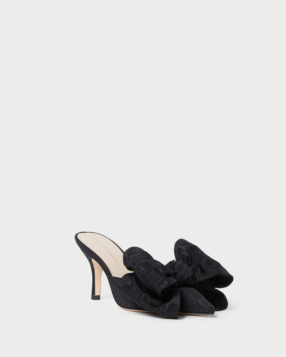 Loeffler Randall Women | Margot Black Moiré Bow Mule