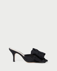 Loeffler Randall Women | Margot Black Moiré Bow Mule