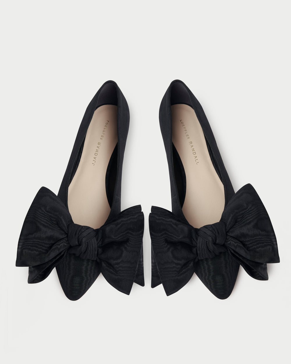 Noa Black Moiré Bow Flat | Women Loeffler Randall