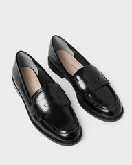 Rachel Black Leather Loafer | Loeffler Randall Women
