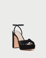 Rivka Black Suede Platform Sandal | Women Loeffler Randall