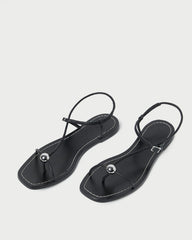 Loeffler Randall Women | Lara Black Leather Sandal