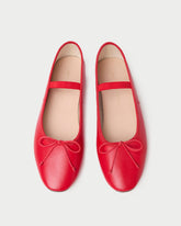 Loeffler Randall Women | Leonie Red Leather Ballet Flat