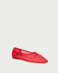 Landon Red Mesh Ballet Flat | Women Loeffler Randall