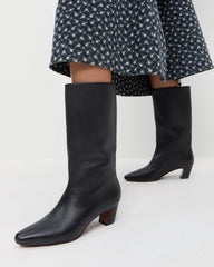 Cleo Black Leather Mid-Calf Boot | Women Loeffler Randall