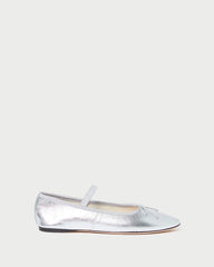 Loeffler Randall Women | Leonie Silver Leather Ballet Flat