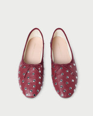 Loeffler Randall Women | Landon Wine/Silver Ballet Flat