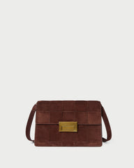 Delphine Espresso Suede Shoulder Bag | Loeffler Randall Women