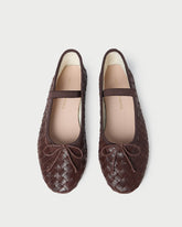 Loeffler Randall Women | Leonie Espresso Woven Ballet Flat