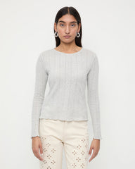 Lolo Pointelle Long-Sleeve Tee | Loeffler Randall Women