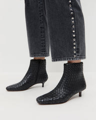 Loeffler Randall Women | Marcella Black Woven Ankle Boot