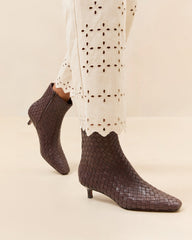 Marcella Espresso Woven Ankle Boot | Loeffler Randall Women