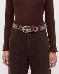 Isaac Espresso/Silver Studded Belt | Women Loeffler Randall