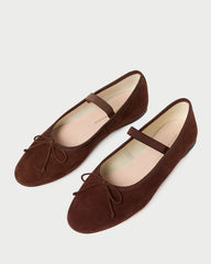 Leonie Espresso Suede Ballet Flat | Women Loeffler Randall
