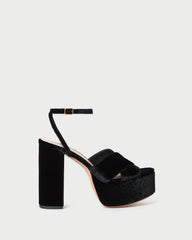Loretta Black Velvet Platform Sandal | Loeffler Randall Women