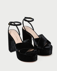 Loretta Black Velvet Platform Sandal | Loeffler Randall Women