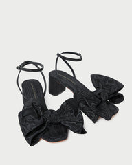 Loeffler Randall Women | Carmen Black Moiré Bow Sandal