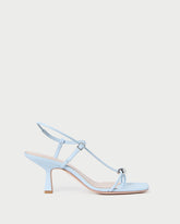 Loeffler Randall Women | Triana Blue Leather Mid-Heel Sandal