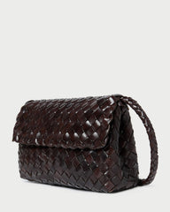 Vinnie Chocolate Woven Leather Crossbody | Loeffler Randall Women