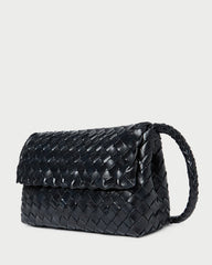 Vinnie Black Woven Leather Crossbody | Women Loeffler Randall