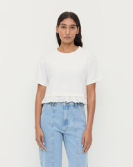 Loeffler Randall Women | Junie Lace Trim Tee